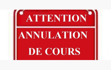 Annulation de cours